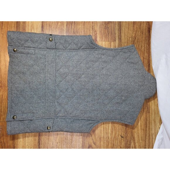 Jos A Bank 1905 Quilted Vest Herringbone Wool Tailored Fit Collar Buckle Men M - Picture 5 of 6